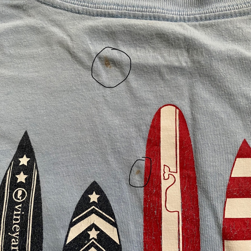 Vineyard Vines Youth Size Medium (12-14) Lt Blue Pocket Short Sleeve Graphic Tee - Picture 13 of 14